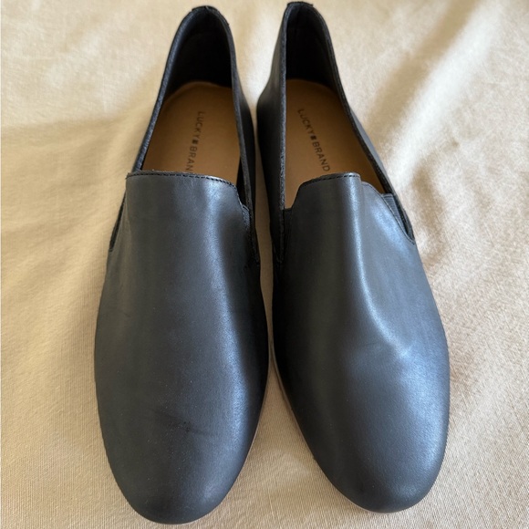 Lucky Brand Women’s Black Charsa 2 Leather Upper Loafer - Picture 1 of 8